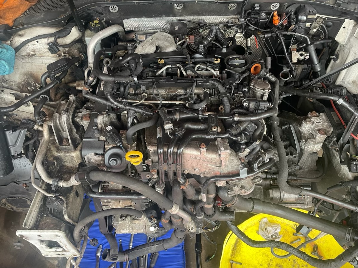 Full engine bay exposed